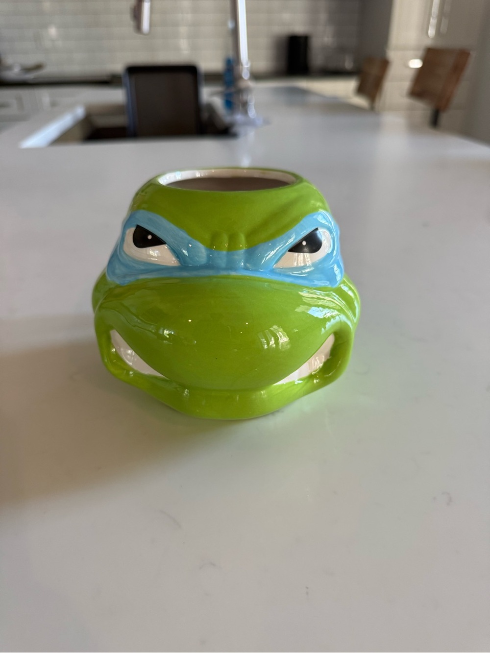 Nickelodeon Green Ceramic Reptile Bowl with Blue Mask